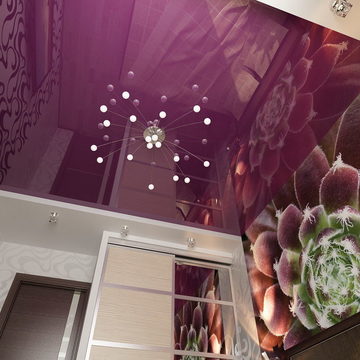 Цветной потолок в зал 20 кв.м. за 20000